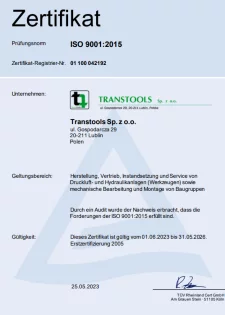 Wersja Niemiecka ISO 9001-2015