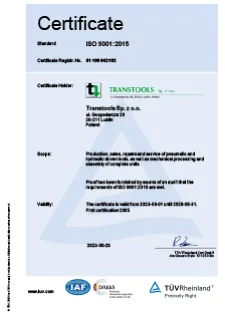 Wersja Angielska ISO 9001-2015